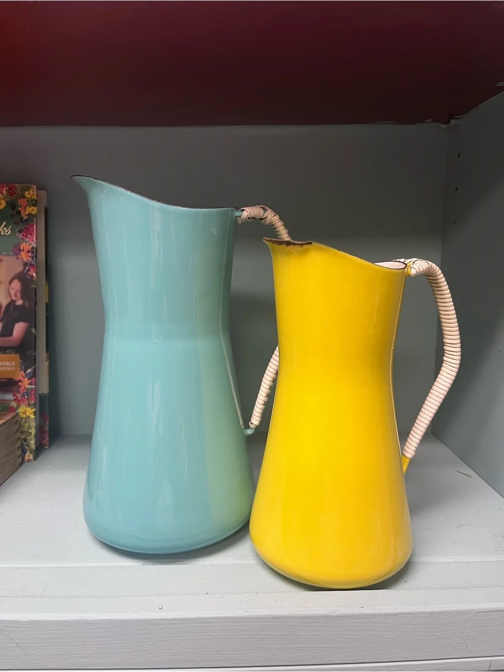 Jens Quistgaard Yellow Ceramic Pitcher with Wrapped Handle